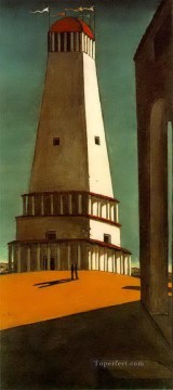 350 人の有名アーティストによるアート作品 Painting - 無限のノスタルジー 1913年 ジョルジョ・デ・キリコ 形而上学的シュルレアリスム